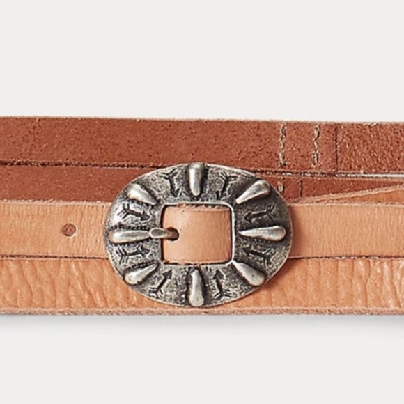 NWOT Polo Ralph Lauren Concho Leather Wrap Belt